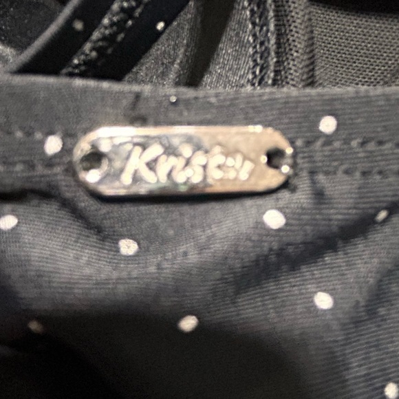 Black Krista Polka Dot swimsuit top- 2X-perfect to wear with shorts - Picture 4 of 6